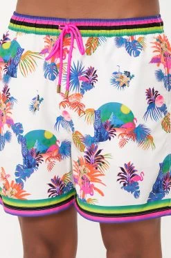 ELASTIC WAIST BOARDSHORT FLAMENCO FLAMINGO -clothing shop CAMILLA 00019398 ELASTIC WAIST BOARDSHORT FLAMENCO FLAMINGO 5