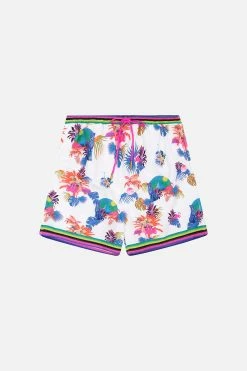 ELASTIC WAIST BOARDSHORT FLAMENCO FLAMINGO -clothing shop CAMILLA 00019398 ELASTIC WAIST BOARDSHORT FLAMENCO FLAMINGO FL