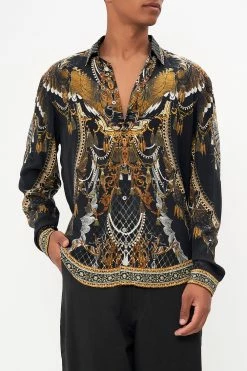COLLARED LONG SLEEVE SHIRT RAVIN RAVEN -clothing shop CAMILLA 00019483 COLLARED LONG SLEEVE SHIRT RAVIN RAVEN 4