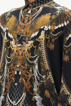 COLLARED LONG SLEEVE SHIRT RAVIN RAVEN -clothing shop CAMILLA 00019483 COLLARED LONG SLEEVE SHIRT RAVIN RAVEN 5