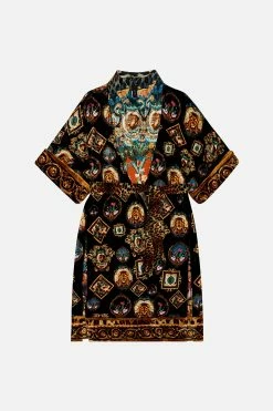 LONG LINE REVERSIBLE ROBE FEARLESS FELIS -clothing shop CAMILLA 00019505 LONG LINE REVERSIBLE ROBE FEARLESS FELIS FL