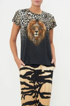 SLIM FIT ROUND NECK T-SHIRT COOL FOR CATS 10 SLIM FIT ROUND NECK T-SHIRT COOL FOR CATS -clothing shop CAMILLA 00019550 SLIM FIT ROUND NECK T SHIRT COOL FOR CATS 4