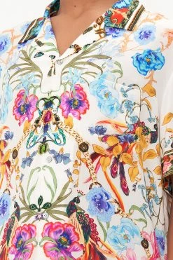 SHORT SLEEVE CAMP COLLARED SHIRT NATURES KALEIDOSCOPE -clothing shop CAMILLA 00019607 SHORT SLEEVE CAMP COLLARED SHIRT NATURES KALEIDOSCOPE 5