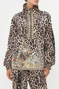 HALF ZIP WINDBREAKER PULLOVER NOMADIC NYMPH -clothing shop CAMILLA 00019756 HALF ZIP WINDBREAKER PULLOVER NOMADIC NYMPH 4