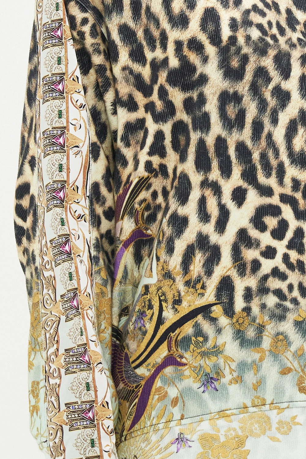 OVERSIZED SWEAT WITH CONTRAST STRIPE AND SIDE SEAM ZIP NOMADIC NYMPH - Image 6