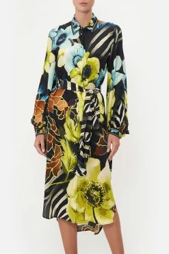 HIGH LOW MIDI SHIRT DRESS POPPY DIVINE 12 HIGH LOW MIDI SHIRT DRESS POPPY DIVINE -clothing shop CAMILLA 00019795 HIGH LOW MIDI SHIRT DRESS POPPY DIVINE 4