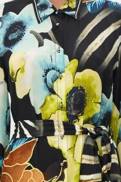 HIGH LOW MIDI SHIRT DRESS POPPY DIVINE 13 HIGH LOW MIDI SHIRT DRESS POPPY DIVINE -clothing shop CAMILLA 00019795 HIGH LOW MIDI SHIRT DRESS POPPY DIVINE 5