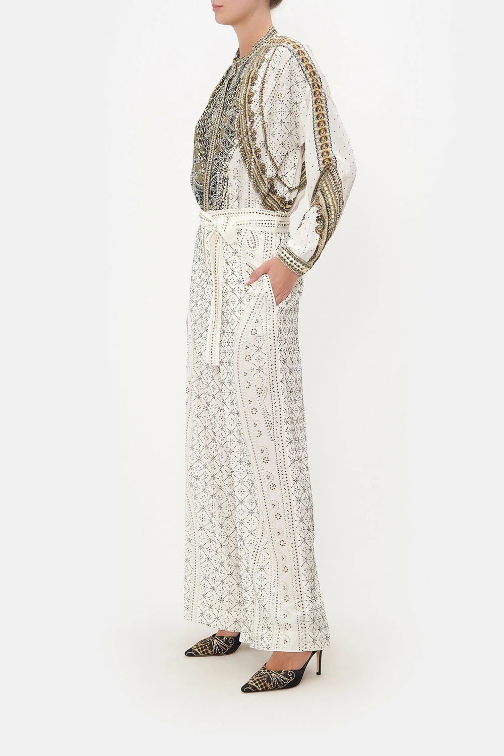 PAPERBAG WAIST WIDE LEG PANT LUXE ESPIRITU 4 PAPERBAG WAIST WIDE LEG PANT LUXE ESPIRITU - Image 4