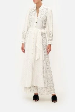 CURVED COLLAR SHIRT DRESS LUXE ESPIRITU 14 CURVED COLLAR SHIRT DRESS LUXE ESPIRITU -clothing shop CAMILLA 00019941 CURVED COLLAR SHIRT DRESS CREAM LUXE ESPIRITU 1