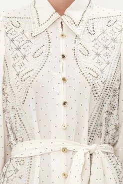 CURVED COLLAR SHIRT DRESS LUXE ESPIRITU 13 CURVED COLLAR SHIRT DRESS LUXE ESPIRITU -clothing shop CAMILLA 00019941 CURVED COLLAR SHIRT DRESS LUXE ESPIRITU 5