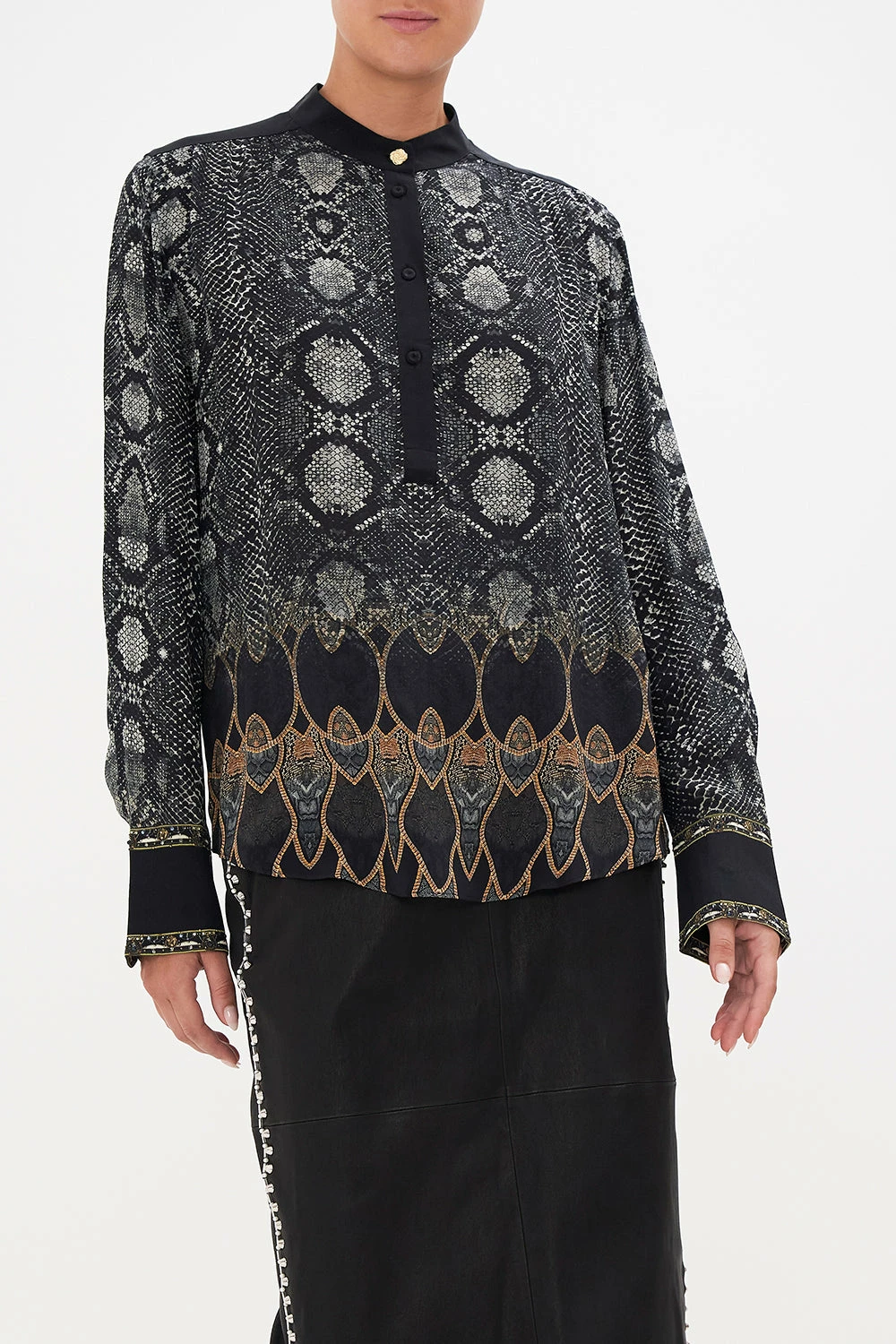 PLACKET BLOUSE WILD HORSES 5 PLACKET BLOUSE WILD HORSES - Image 5