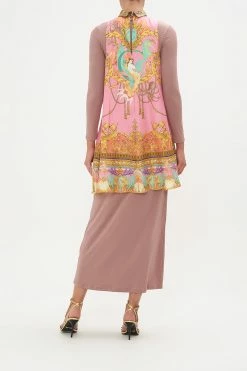 HIGH COLLAR SHIFT DRESS MERMAID MOTEL 15 HIGH COLLAR SHIFT DRESS MERMAID MOTEL -clothing shop CAMILLA 00019970 HIGH COLLAR SHIFT DRESS MERMAID MOTEL MODEST 2