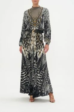 SHIRRED RELAXED FIT DRESS NIGHT OWL -clothing shop CAMILLA 00020000 SHIRRED RELAXED FIT DRESS NIGHT OWL MODEST 1