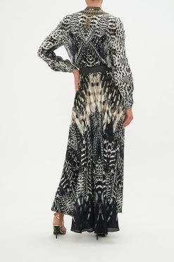 SHIRRED RELAXED FIT DRESS NIGHT OWL -clothing shop CAMILLA 00020000 SHIRRED RELAXED FIT DRESS NIGHT OWL MODEST 2