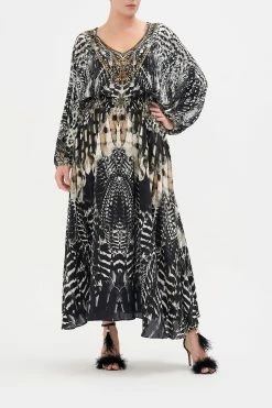 SHIRRED RELAXED FIT DRESS NIGHT OWL -clothing shop CAMILLA 00020000 SHIRRED RELAXED FIT DRESS NIGHT OWL MTL 1