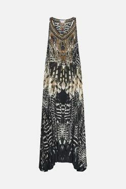 V NECK RACERBACK DRESS NIGHT OWL -clothing shop CAMILLA 00020001 V NECK RACERBACK DRESS NIGHT OWL GHOST