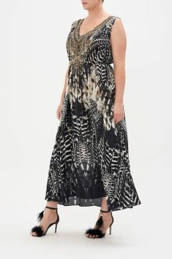 V NECK RACERBACK DRESS NIGHT OWL -clothing shop CAMILLA 00020001 V NECK RACERBACK DRESS NIGHT OWL MTL 2