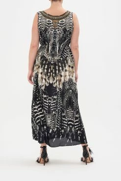 V NECK RACERBACK DRESS NIGHT OWL -clothing shop CAMILLA 00020001 V NECK RACERBACK DRESS NIGHT OWL MTL 3