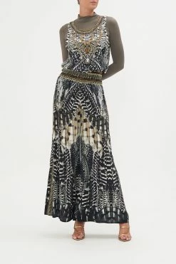 SHIRRED WAIST PANT NIGHT OWL -clothing shop CAMILLA 00020006 SHIRRED WAIST PANT NIGHT OWL MODEST 1