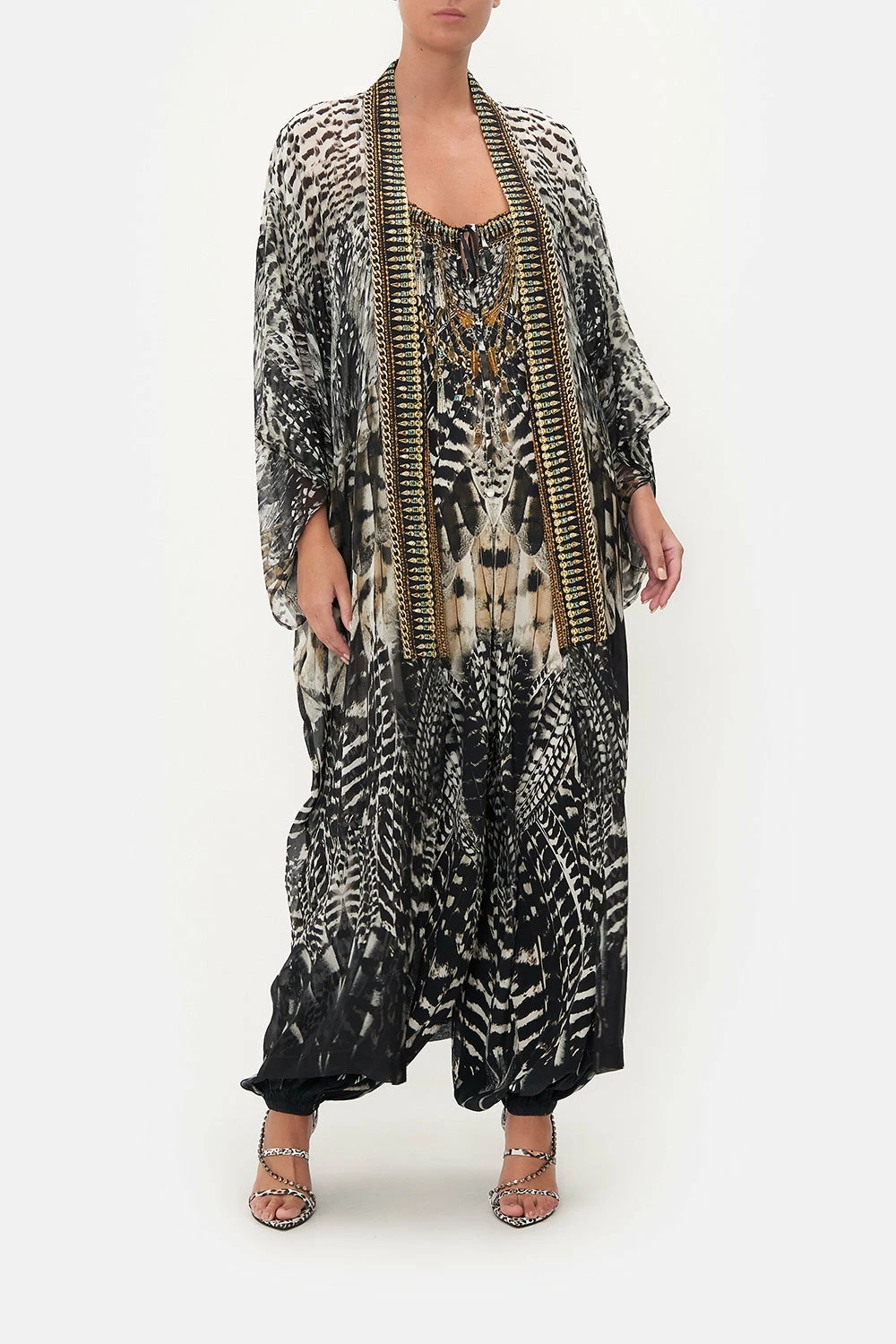 KIMONO LAYER WITH COLLAR NIGHT OWL 1 KIMONO LAYER WITH COLLAR NIGHT OWL