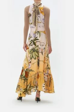 NECKTIE DRESS WITH ELASTICATED WAIST ORIGINAL SIN -clothing shop CAMILLA 00020103 NECKTIE DRESS WITH ELASTICATED WAIST ORIGINAL SIN MODEST 2