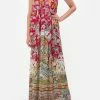 TIE NECK LONG DRESS TASTE OF TWILIGHT