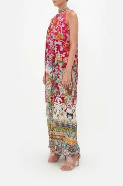 TIE NECK LONG DRESS TASTE OF TWILIGHT -clothing shop CAMILLA 00020106 TIE NECK LONG DRESS TASTE OF TWIGLIGHT 2