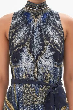 NECKTIE DRESS WITH ELASTICATED WAIST FOREVER FAMILY -clothing shop CAMILLA 00020124 NECKTIE DRESS WITH ELASTICATED WAIST FOREVER FAMILY 5