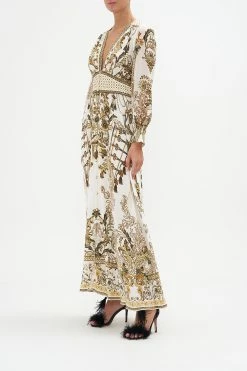 BUTTON DRESS WITH SHAPED WAISTBAND ROAD TO RICHESSE -clothing shop CAMILLA 00020353 BUTTON DRESS WITH SHAPED WAISTBAND ROAD TO RICHESSE 2