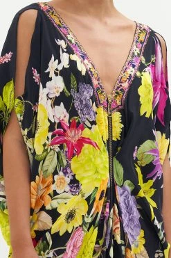 LONG DRAPE DRESS WITH ZIP FRONT PEACE BE WITH YOU -clothing shop CAMILLA 00020443 LONG DRAPE DRESS WITH ZIP FRONT PEACE BE WITH YOU 5