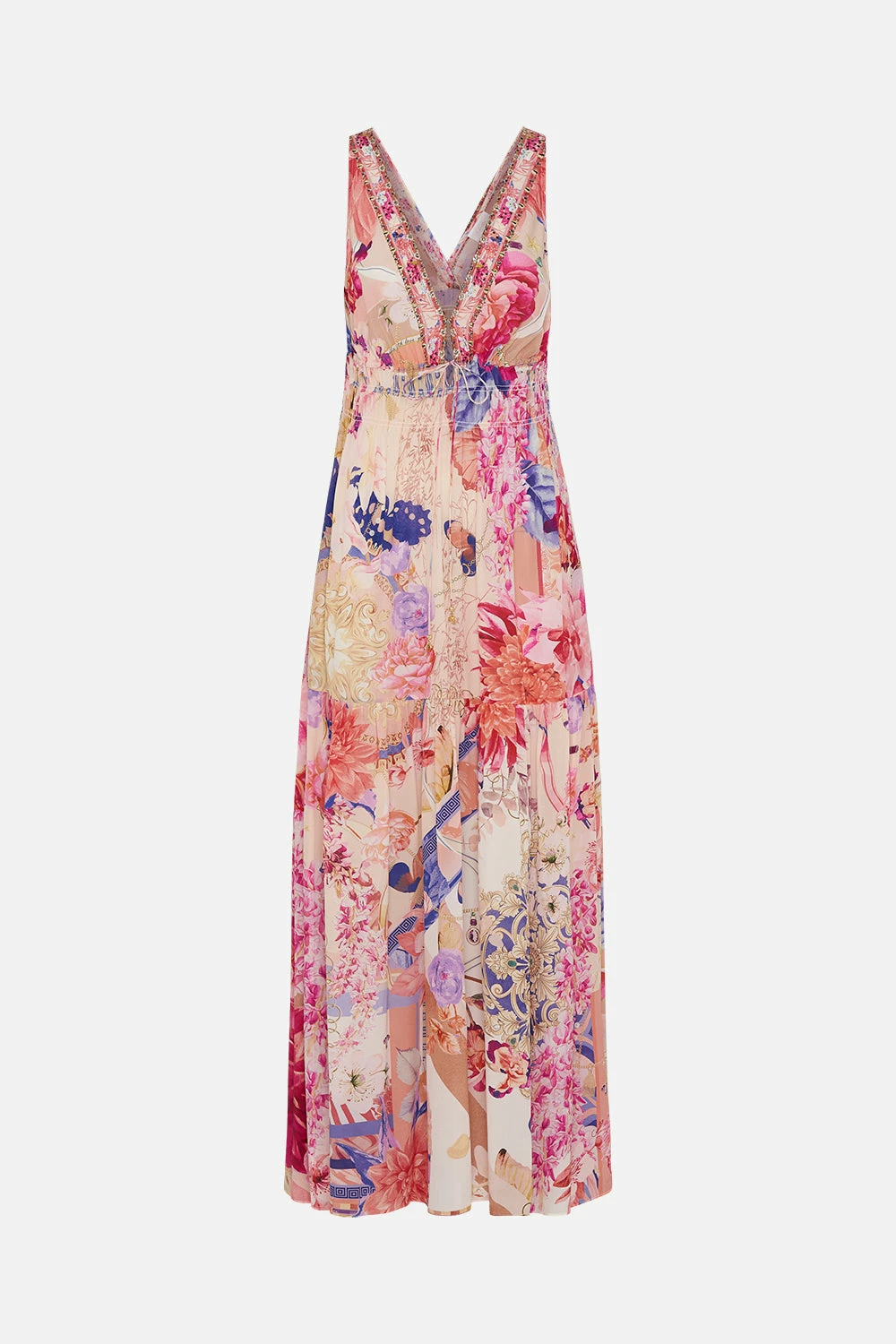 SHIRRED WAIST DETAIL LONG DRESS ROSE BED RENDEZVOUS 3 SHIRRED WAIST DETAIL LONG DRESS ROSE BED RENDEZVOUS - Image 3