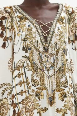 RUFFLE LACE UP DRESS ROAD TO RICHESSE 11 RUFFLE LACE UP DRESS ROAD TO RICHESSE -clothing shop CAMILLA 00020500 RUFFLE LACE UP DRESS ROAD TO RICHESSE 5