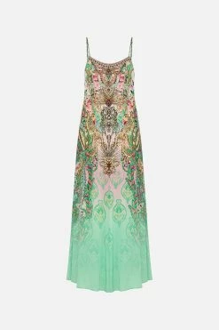 LONG PANEL SLIP DRESS LOST CITY -clothing shop CAMILLA 00020513 LONG PANEL SLIP DRESS LOST CITY GHOST