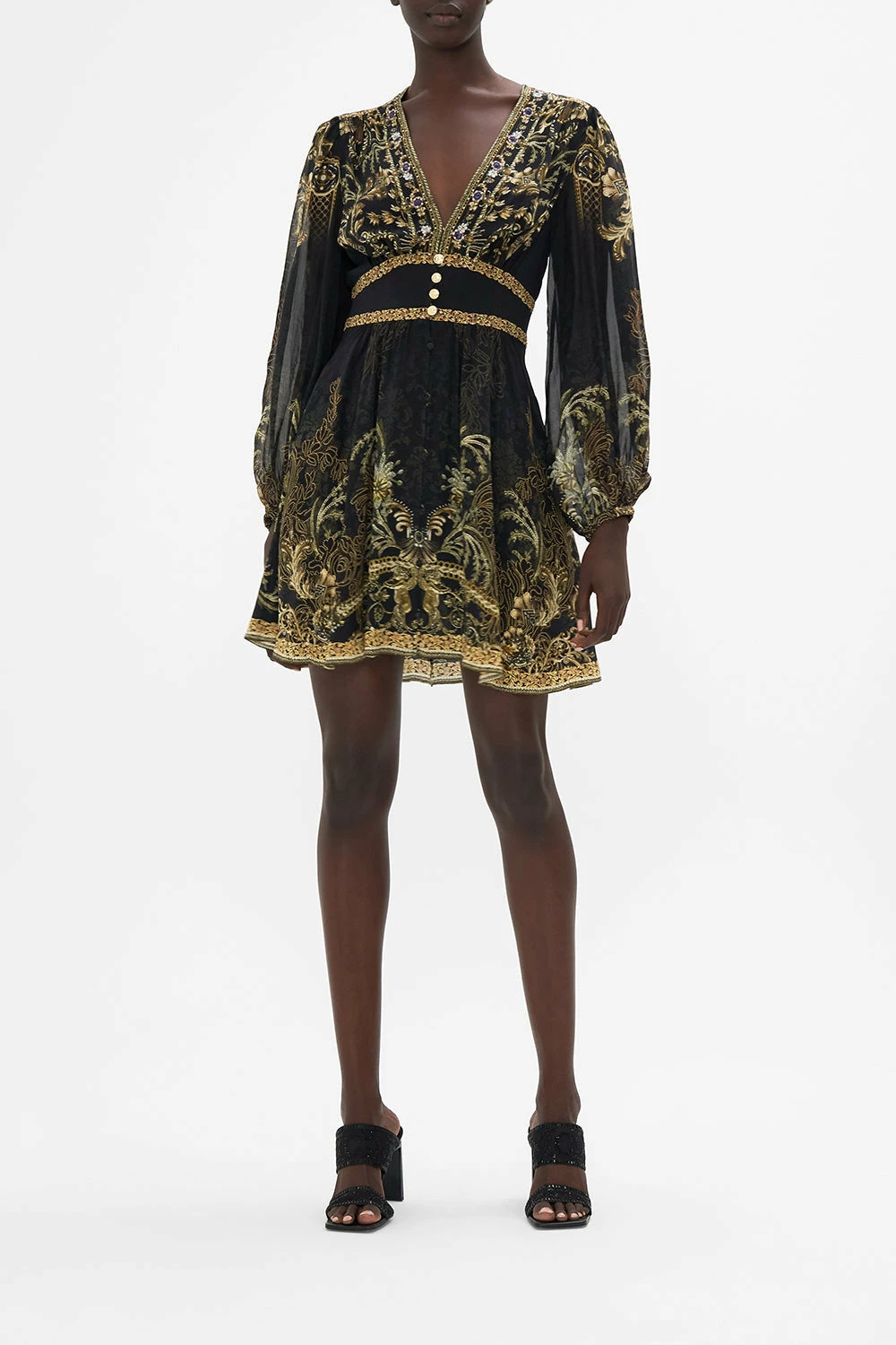 CURVED WAISTBAND SHORT DRESS THE NIGHT IS NOIR 1 CURVED WAISTBAND SHORT DRESS THE NIGHT IS NOIR