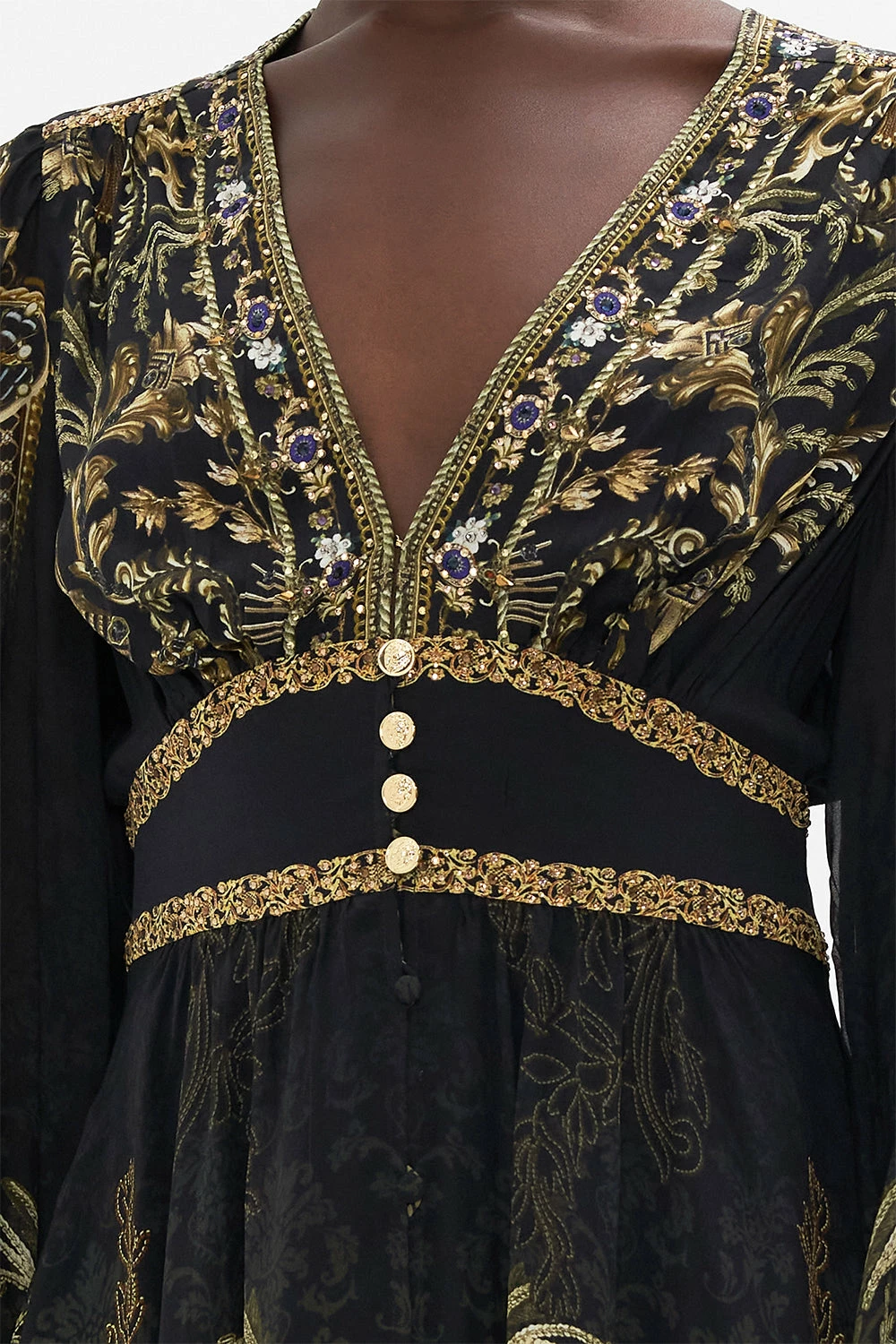 CURVED WAISTBAND SHORT DRESS THE NIGHT IS NOIR 6 CURVED WAISTBAND SHORT DRESS THE NIGHT IS NOIR - Image 6