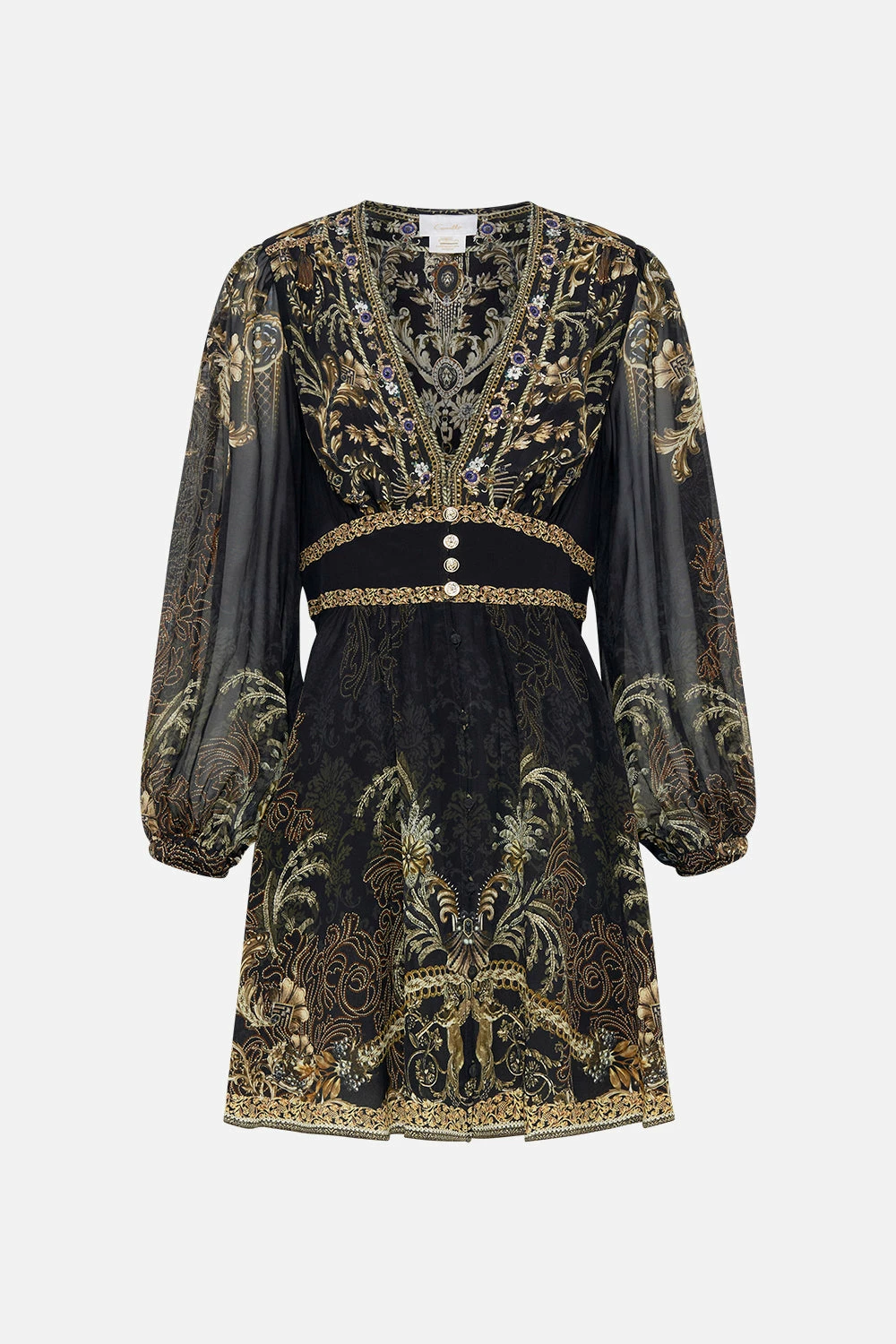 CURVED WAISTBAND SHORT DRESS THE NIGHT IS NOIR 3 CURVED WAISTBAND SHORT DRESS THE NIGHT IS NOIR - Image 3