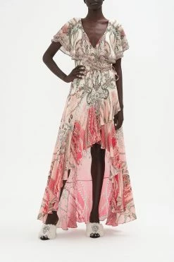 FRILL SLEEVE LONG DRESS STARSHIP SISTAS