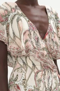 FRILL SLEEVE LONG DRESS STARSHIP SISTAS -clothing shop CAMILLA 00020578 FRILL SLEEVE LONG DRESS STARSHIP SISTAS 5