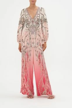 V NECK BLOUSON SLEEVE BLOUSE STARSHIP SISTAS