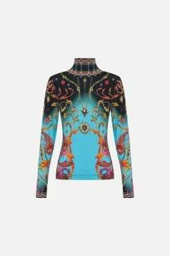 JERSEY TURTLENECK WHAT LIES BENEATH -clothing shop CAMILLA 00020614 JERSEY TURTLENECK WHAT LIES BENEATH GHOST