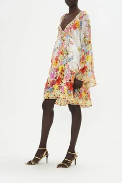 A-LINE GATHERED PANEL DRESS SUNLIGHT SYMPHONY -clothing shop CAMILLA 00020644 A LINE GATHERED PANEL DRESS SUNLIGHT SYMPHONY 2