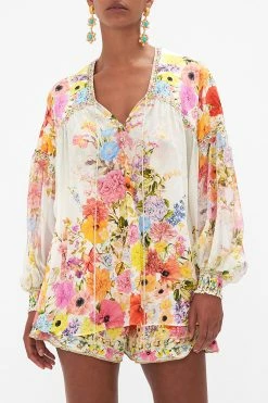 BLOUSON BLOUSE WITH NECK TIE SUNLIGHT SYMPHONY -clothing shop CAMILLA 00020647 BLOUSON BLOUSE WITH NECK TIE SUNLIGHT SYMPHONY 4