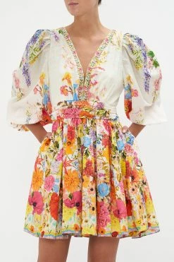 BLOUSON FLARED DRESS SUNLIGHT SYMPHONY -clothing shop CAMILLA 00020650 BLOUSON FLARED DRESS SUNLIGHT SYMPHONY 4