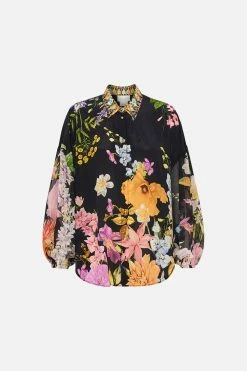 BALLOON SLEEVE SHIRT BLOUSE DIVINE DIVINITY -clothing shop CAMILLA 00020684 BALLOON SLEEVE SHIRT BLOUSE DIVINE DIVINITY GHOST