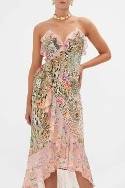 LONG WRAP DRESS WITH FRILL QUEEN ATLANTIS -clothing shop CAMILLA 00020692 LONG WRAP DRESS WITH FRILL QUEEN ATLANTIS 4