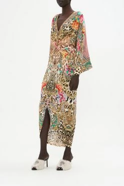 LONG SPLIT FRONT TWIST DRESS QUEEN ATLANTIS -clothing shop CAMILLA 00020701 LONG SPLIT FRONT TWIST DRESS QUEEN ATLANTIS 2