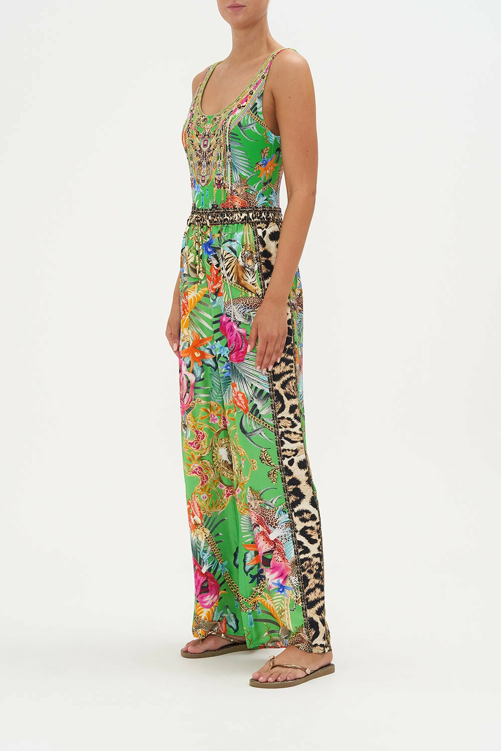 DRAWSTRING PANT WITH SIDE PANEL CURIOUS AND CURIOUSER - Image 4