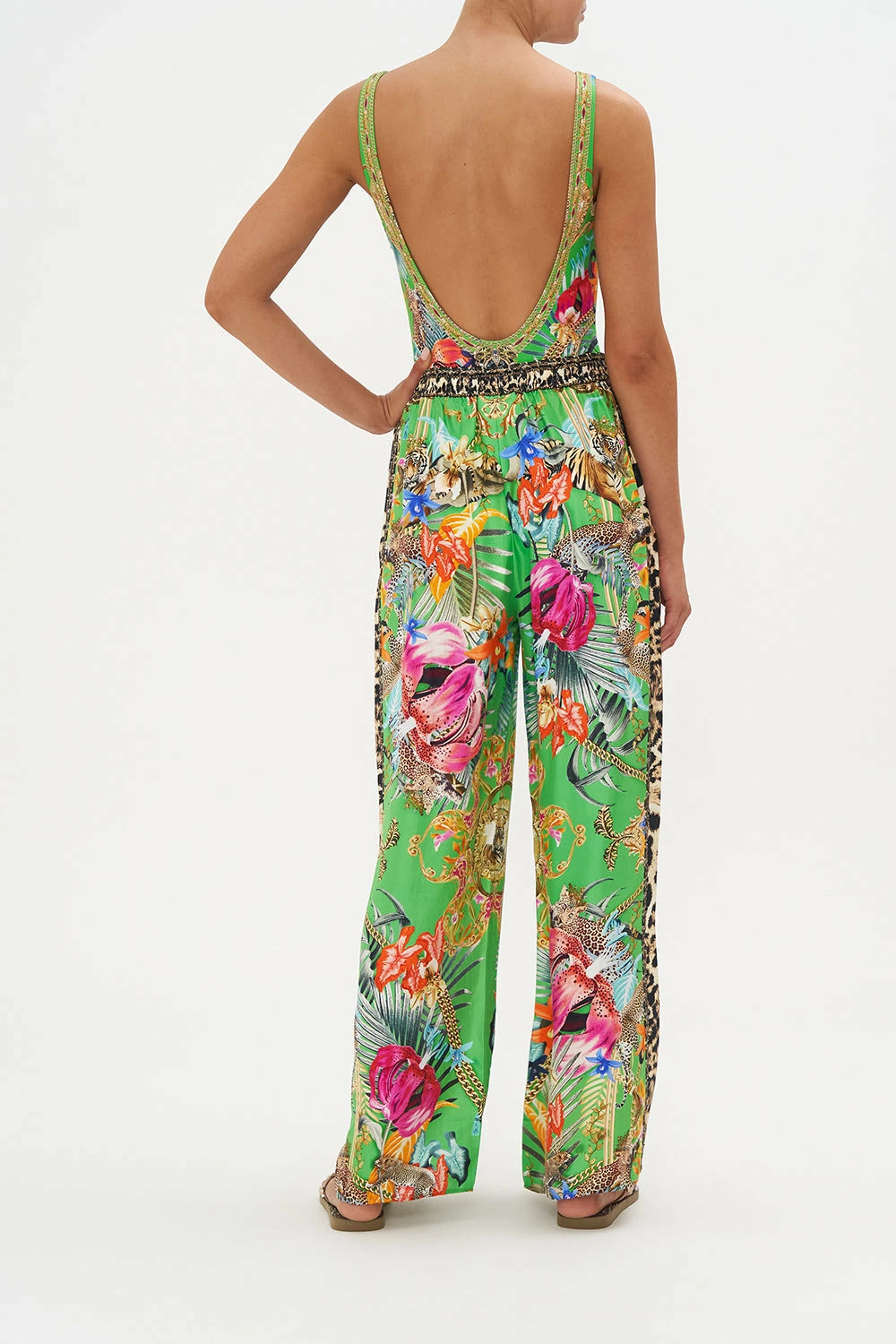 DRAWSTRING PANT WITH SIDE PANEL CURIOUS AND CURIOUSER - Image 2