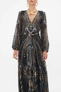 V NECK DRESS WITH BELT CHAOS IN THE COSMOS -clothing shop CAMILLA 00020762 V NECK DRESS WITH BELT CHAOS IN THE COSMOS 4