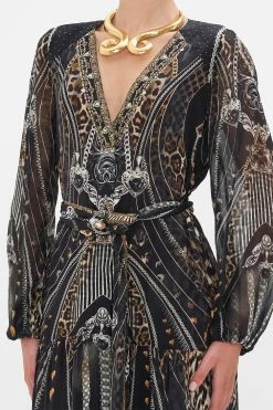 V NECK DRESS WITH BELT CHAOS IN THE COSMOS -clothing shop CAMILLA 00020762 V NECK DRESS WITH BELT CHAOS IN THE COSMOS 5